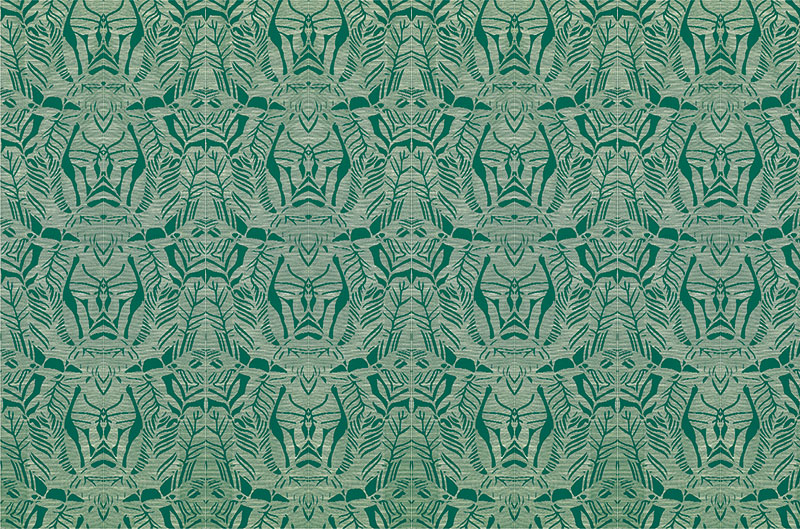 Leaf-jacquard-fabric-green