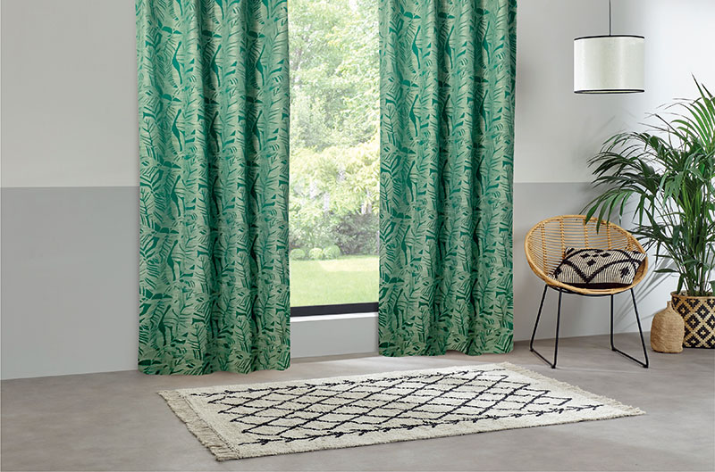 Leaf-jacquard-fabric-green