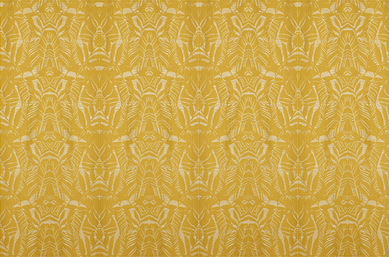 Leaf-jacquard-fabric-yellow