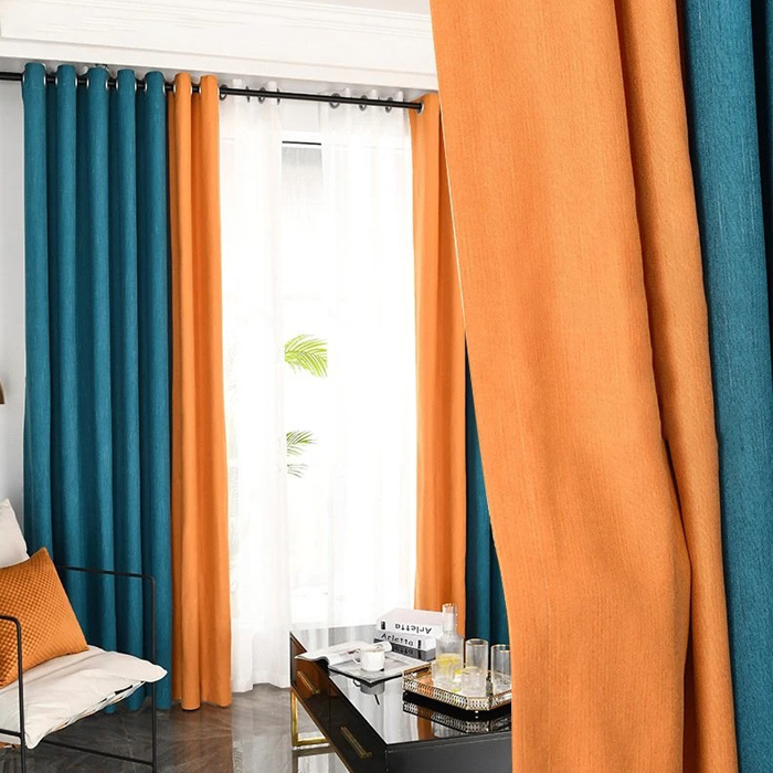 Household Floating Curtain Custom-Made Fabric Curtain Shading Heat Insulation Curtain Fabric Perforation-Free