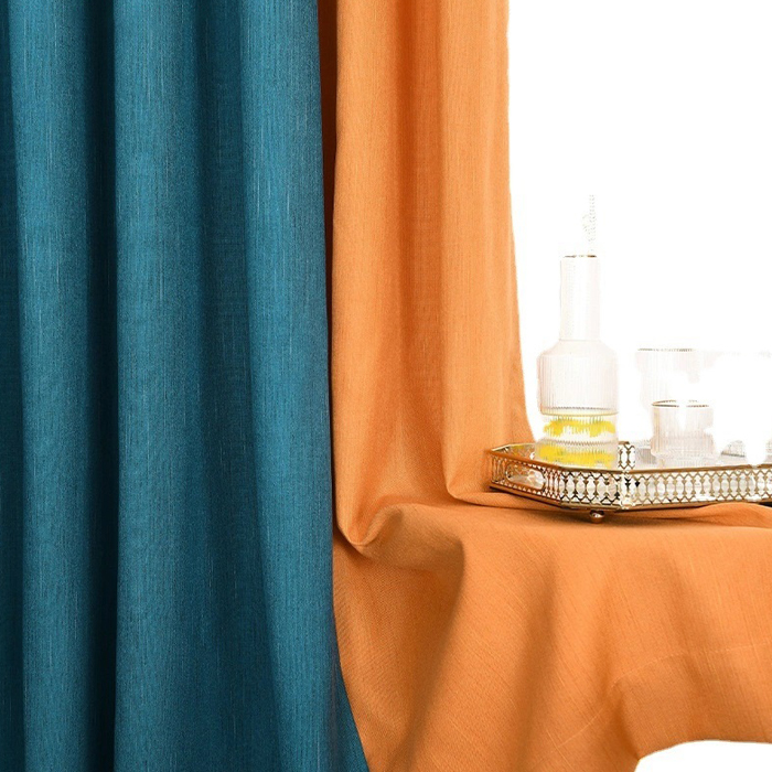 Household Floating Curtain Custom-Made Fabric Curtain Shading Heat Insulation Curtain Fabric Perforation-Free