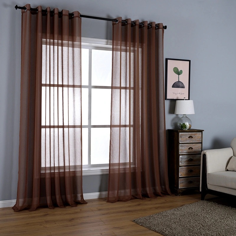 Simple Plain Window Gauze Curtain Yarn Finished Living Room Bedroom Balcony Shading Curtain Yarn Matching Spot