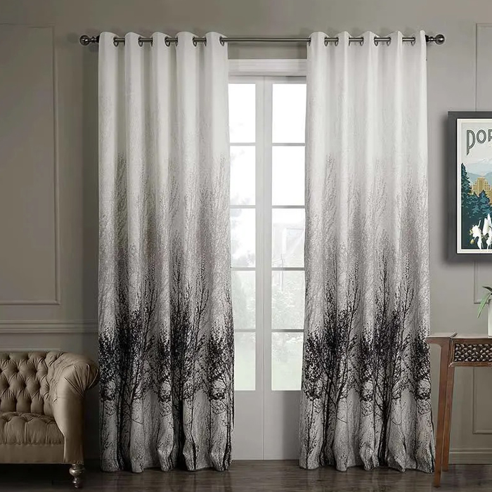 New Printing Curtain Relief Curtain Cloth