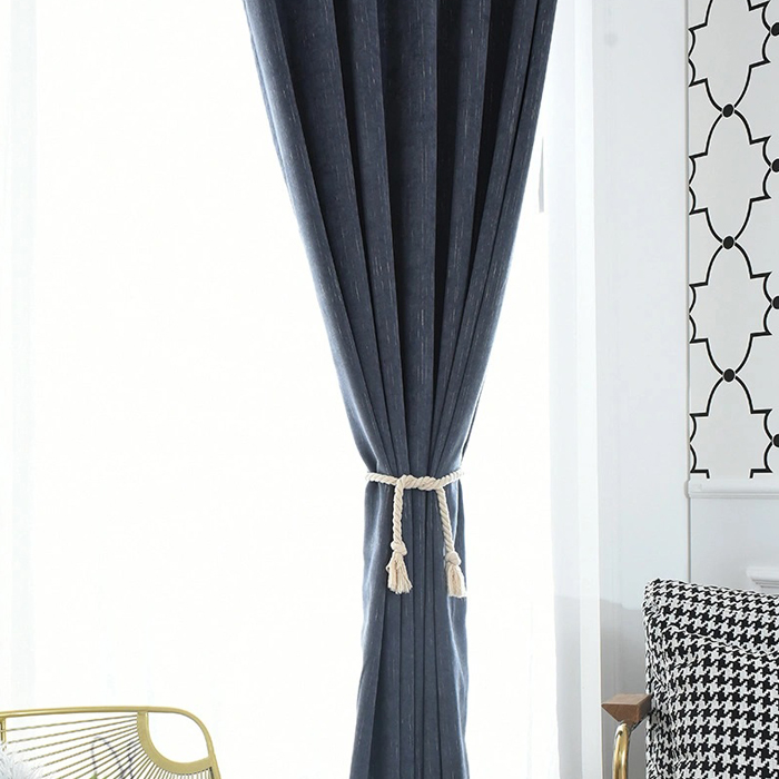 Chenille Plain Curtain Living Room Bedroom Curtain Finished Customization